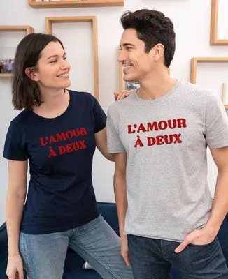 Hoodie homme L'amour à deux (effet velours)