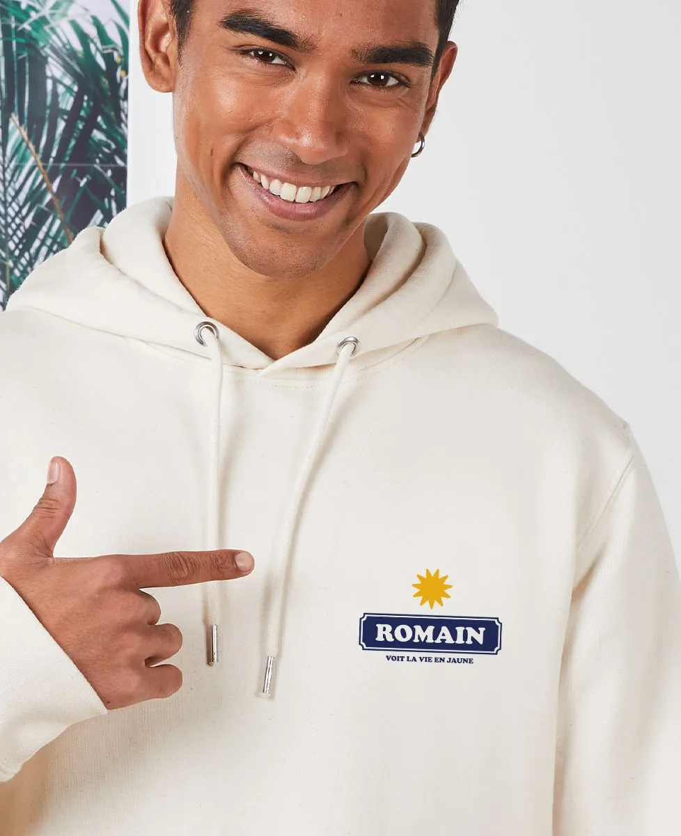 Hoodie homme Soleil anisé coeur personnalisé