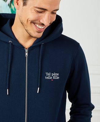 Hoodie homme Tel père telle fille (brodé)