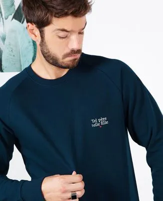 Hoodie homme Tel père telle fille (brodé)