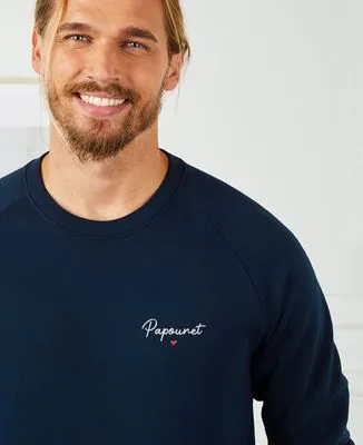 Hoodie zippé homme Papounet brodé