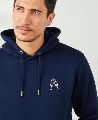 Hoodie zippé homme Tchin Tchin champagne (brodé)