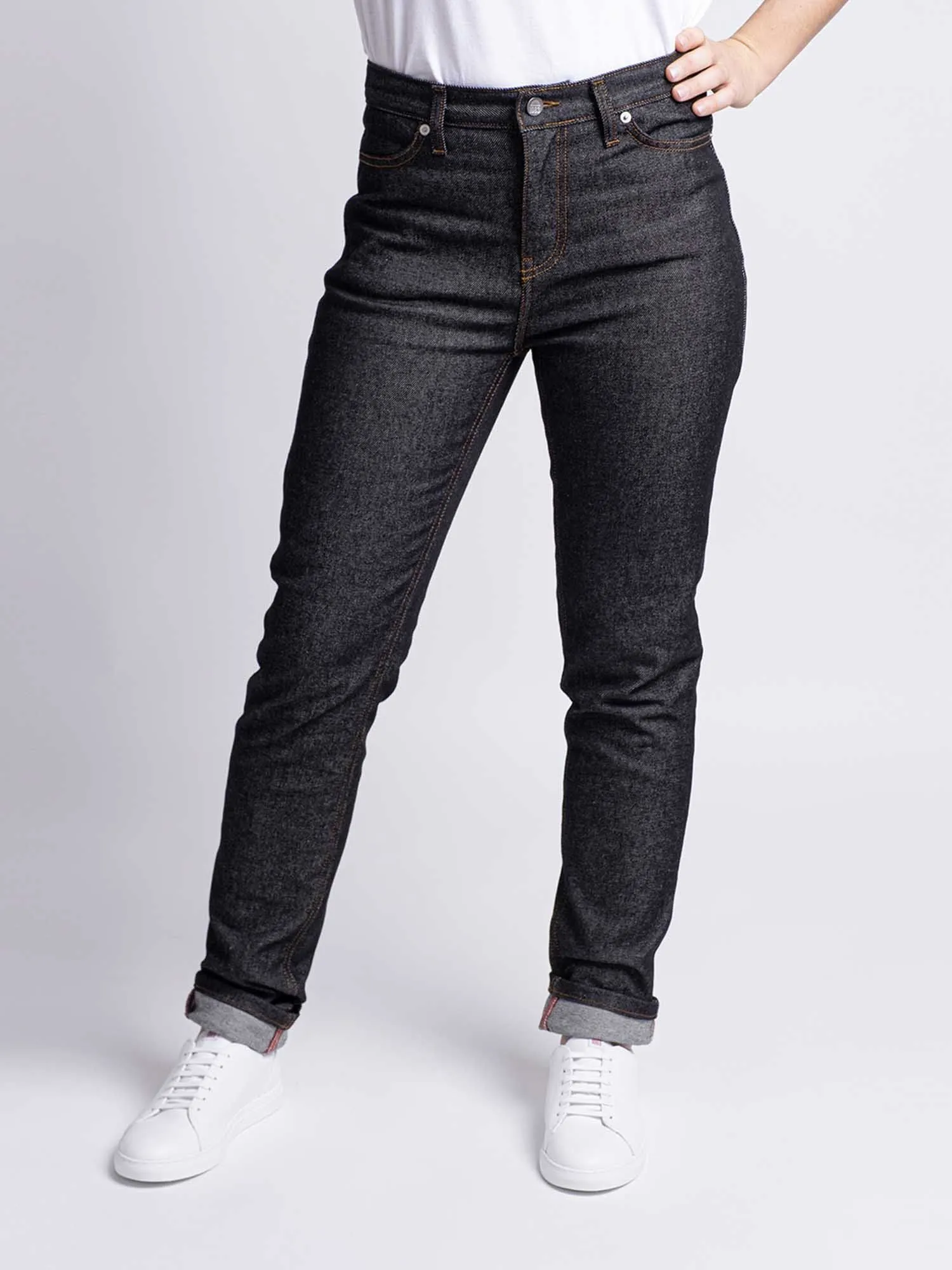 JEANS SLIM 204H noir brut coton bio superdenim flex | 1083