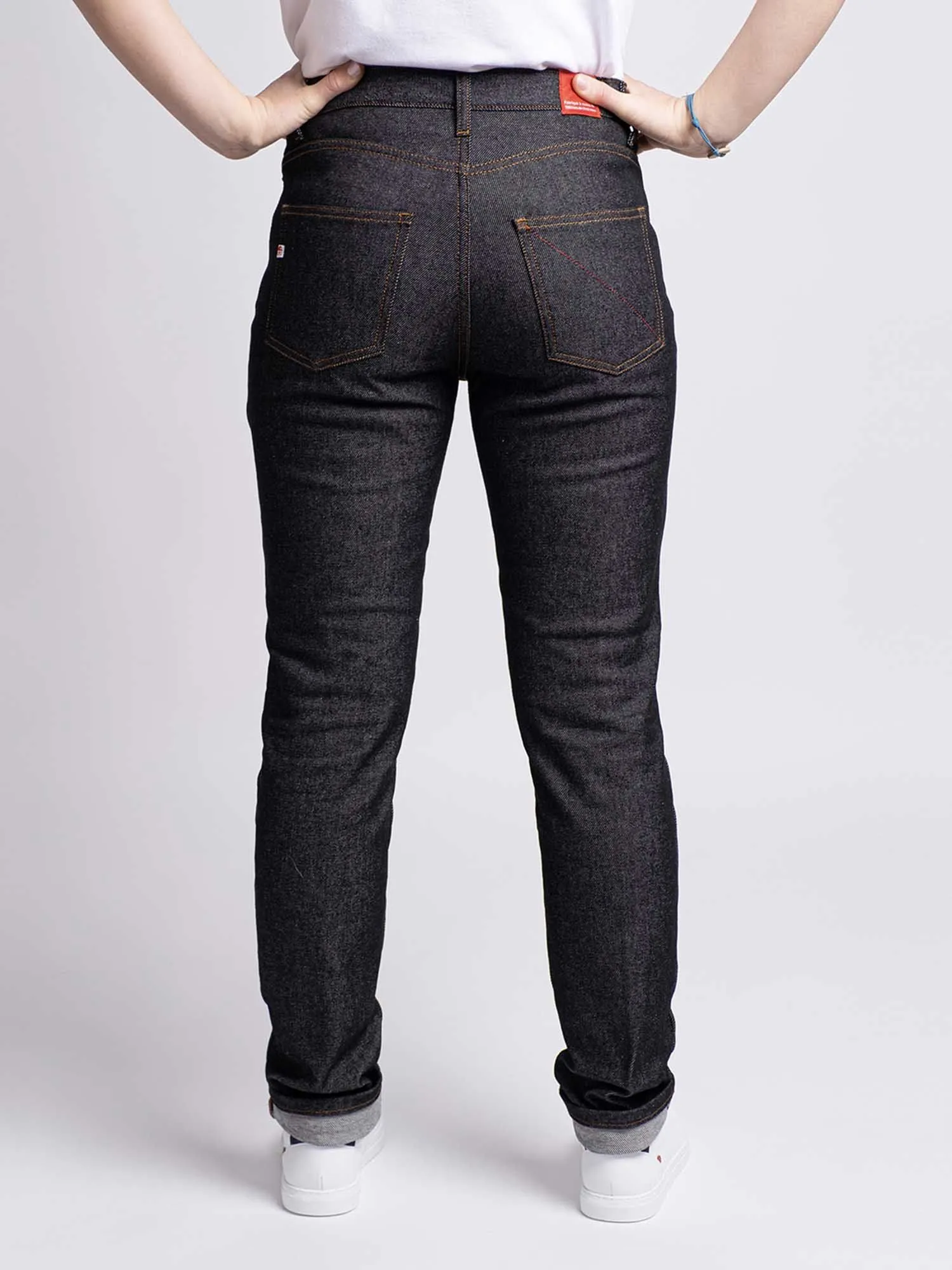 JEANS SLIM 204H noir brut coton bio superdenim flex | 1083