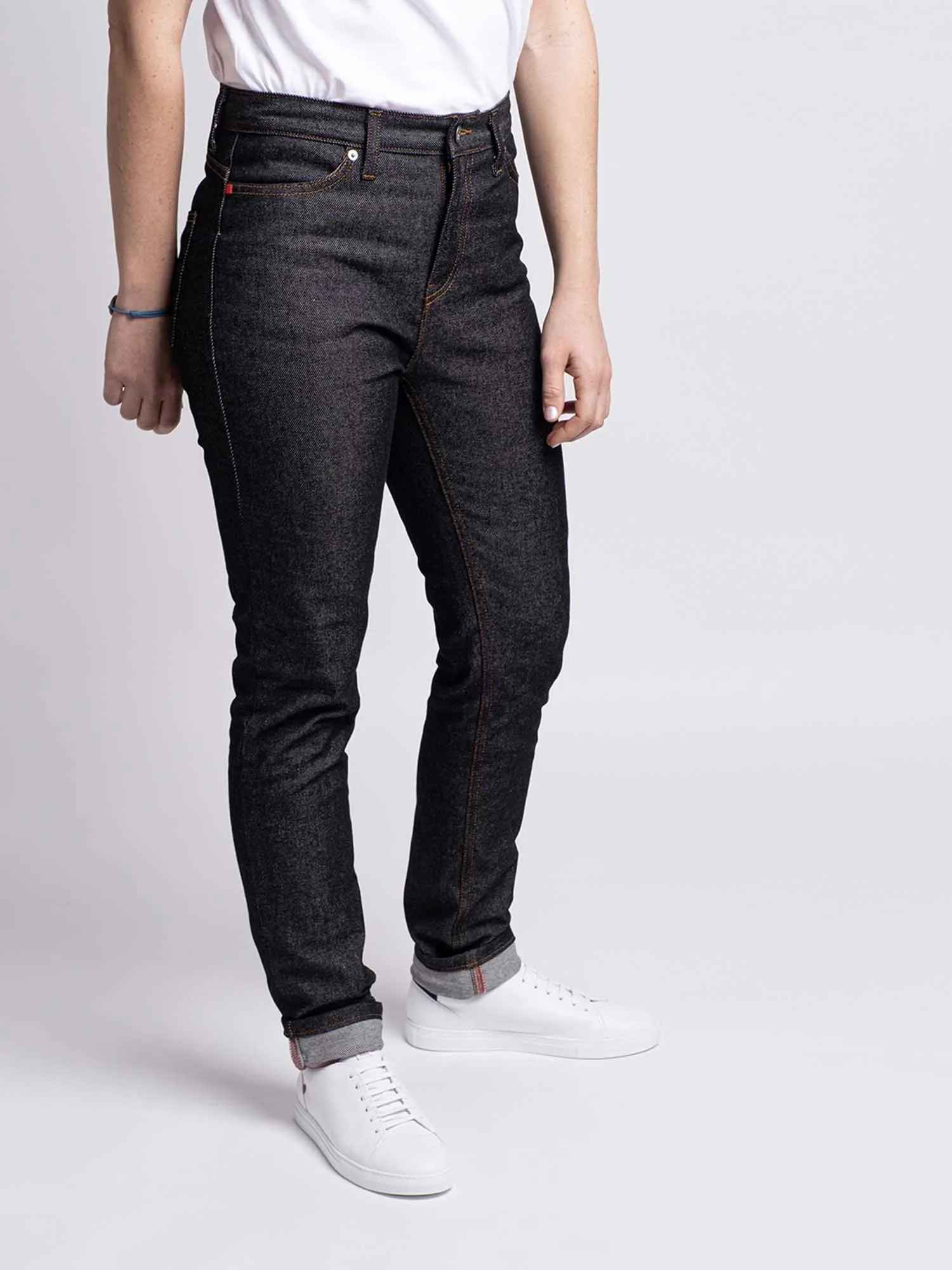 JEANS SLIM 204H noir brut coton bio superdenim flex | 1083