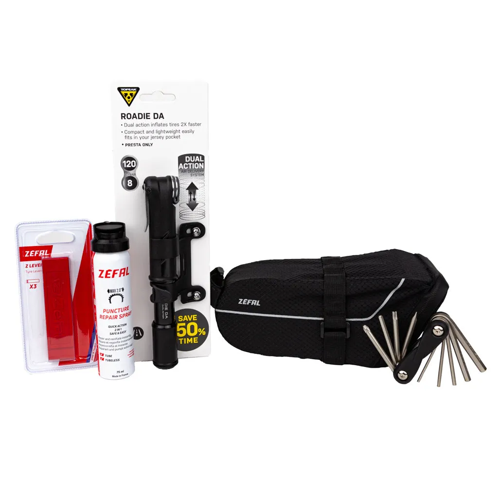 Kit de réparation pour vélo avec sacoche