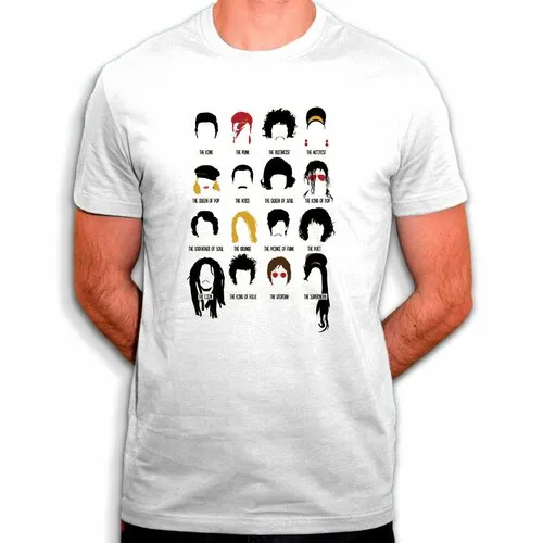 Les légendes de la musique - t-shirt en coton bio - les plus grands chanteurs