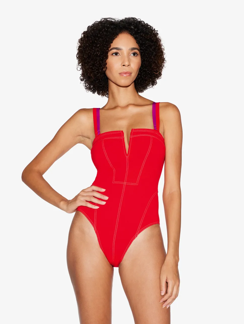 Maillot de bain une pièce rouge