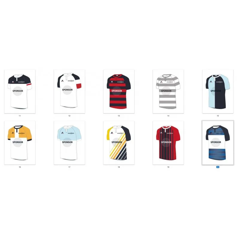 Maillots Sublimés Clubs de rugby / Le Coq Sportif