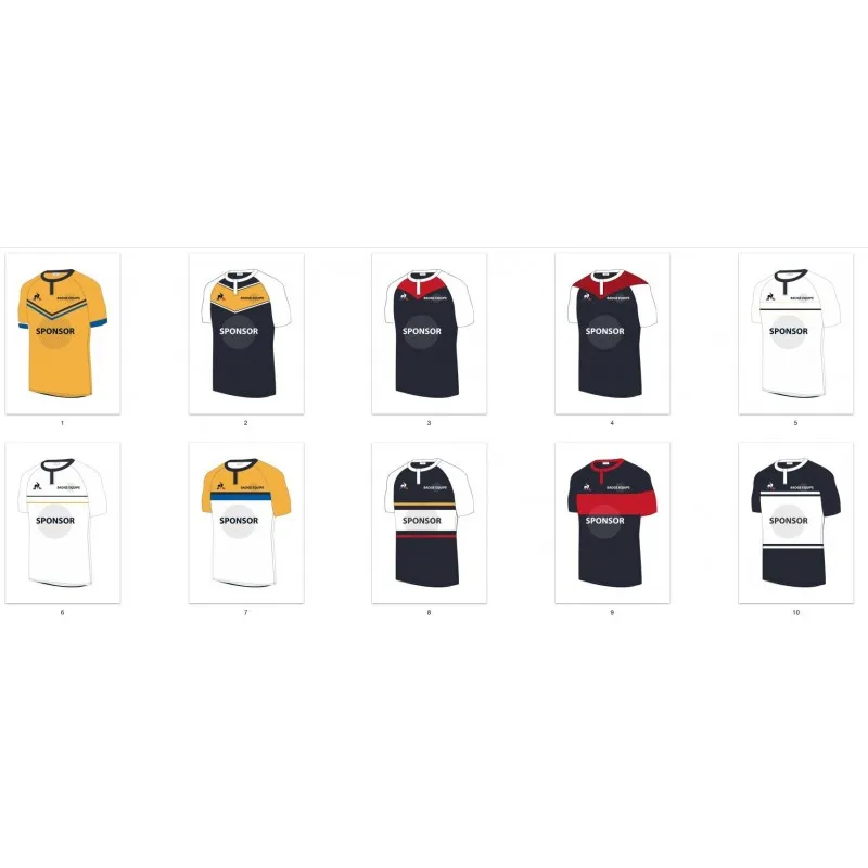 Maillots Sublimés Clubs de rugby / Le Coq Sportif