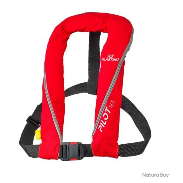 Nouveau gilet de sauvetage PILOT 165 rouge sans harnais - PLASTIMO Manuel