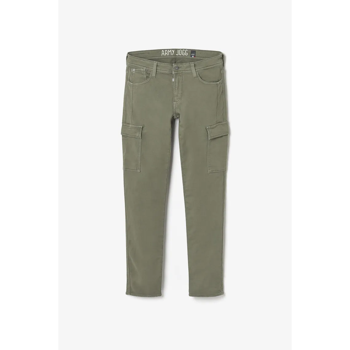 Pantalon army Jogg slim Andrew aloe vert en coton Le Temps des Cerises - Pantalon Homme sur MenCorner