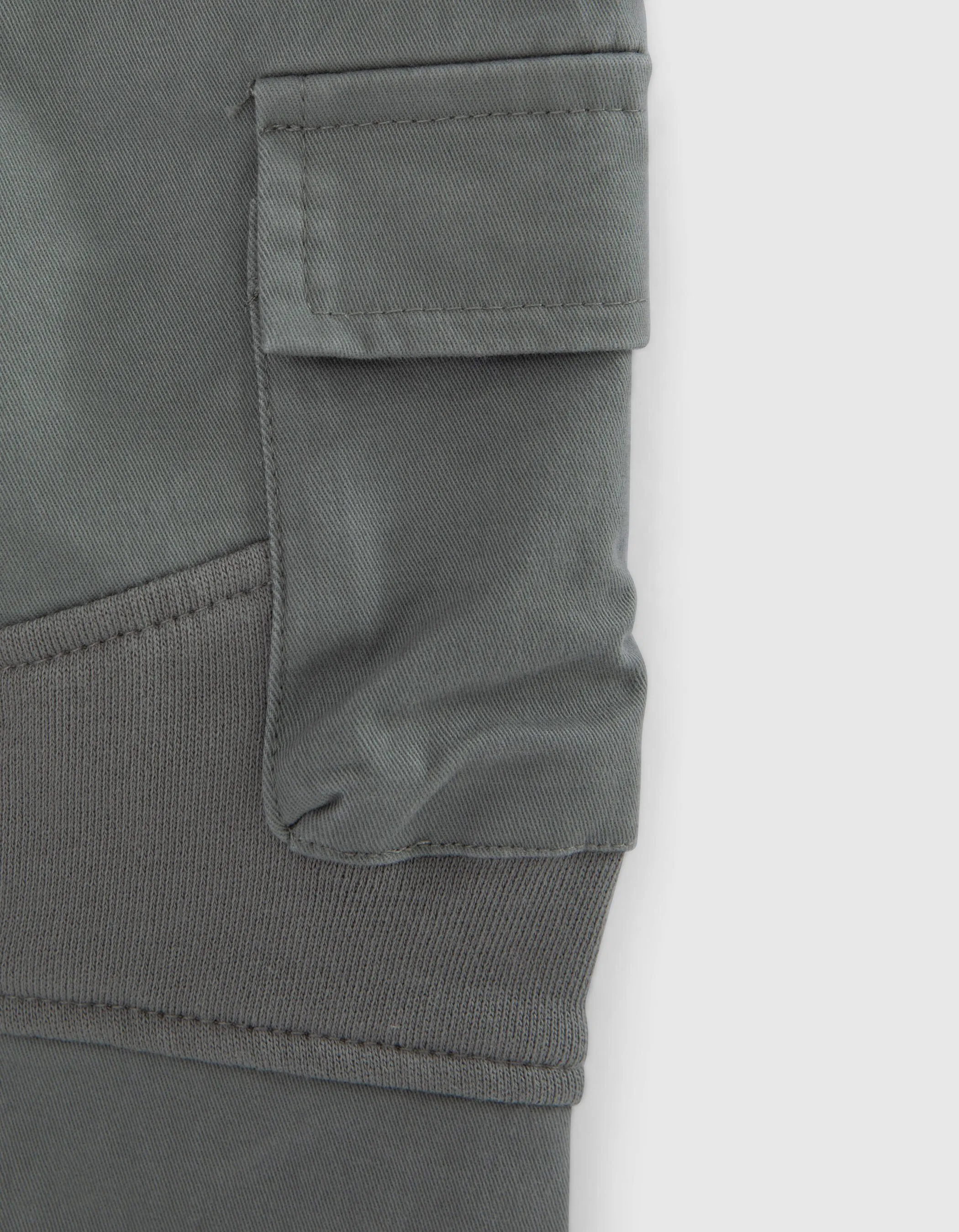 Pantalon BATTLE kaki bi-matière bébé garçon