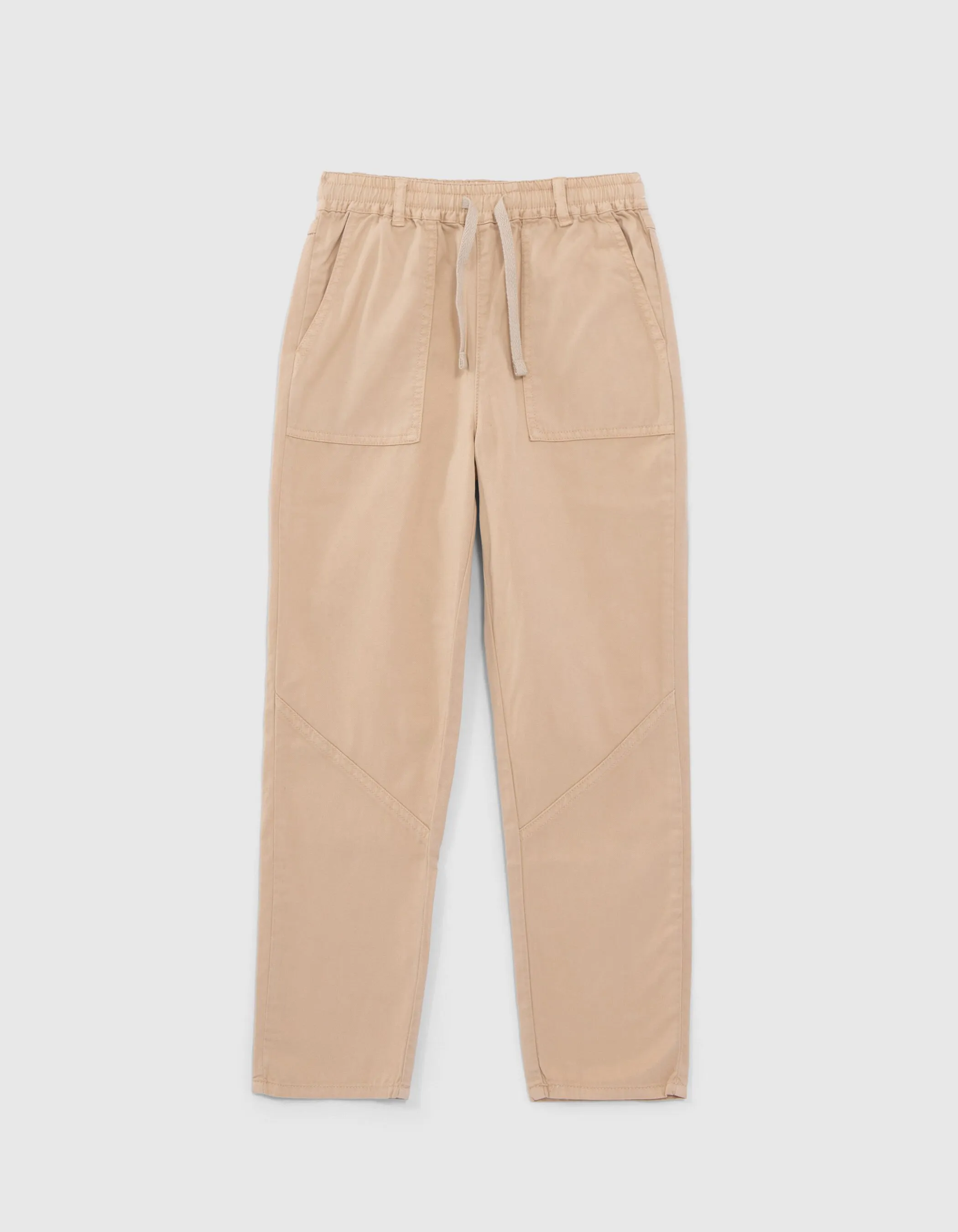 Pantalon beige taille élastiquée fille