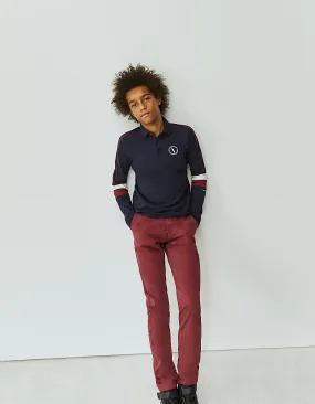 Pantalon chino bordeaux garçon