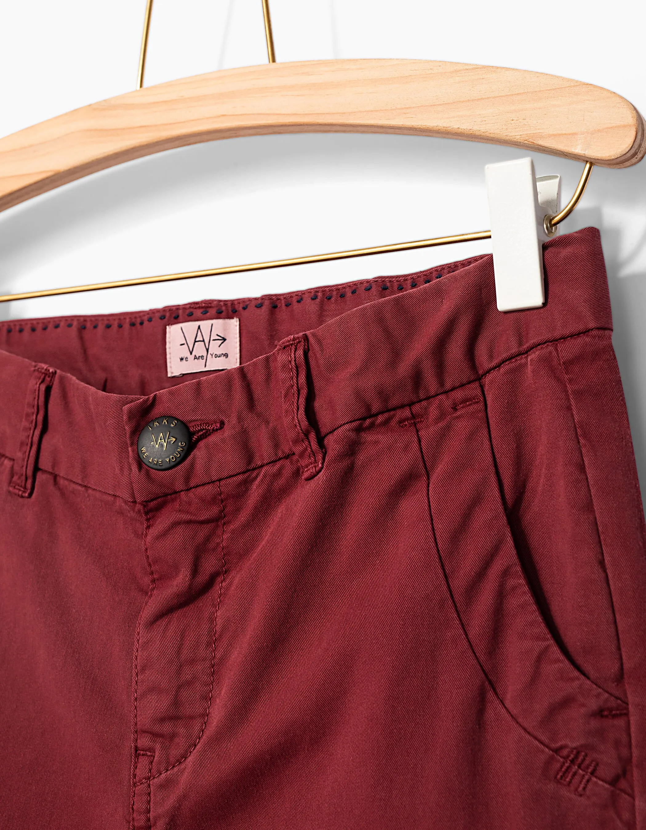 Pantalon chino bordeaux garçon