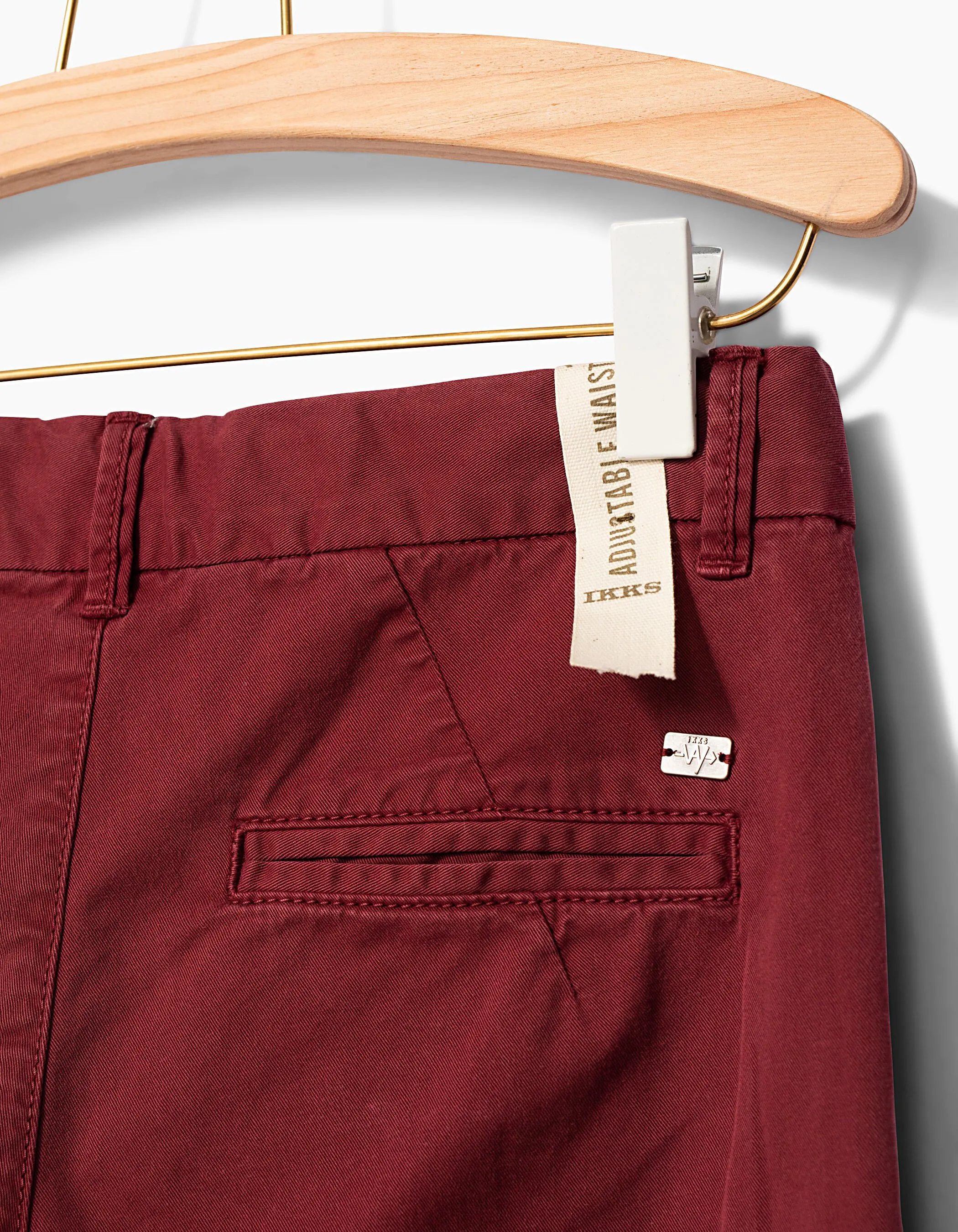 Pantalon chino bordeaux garçon