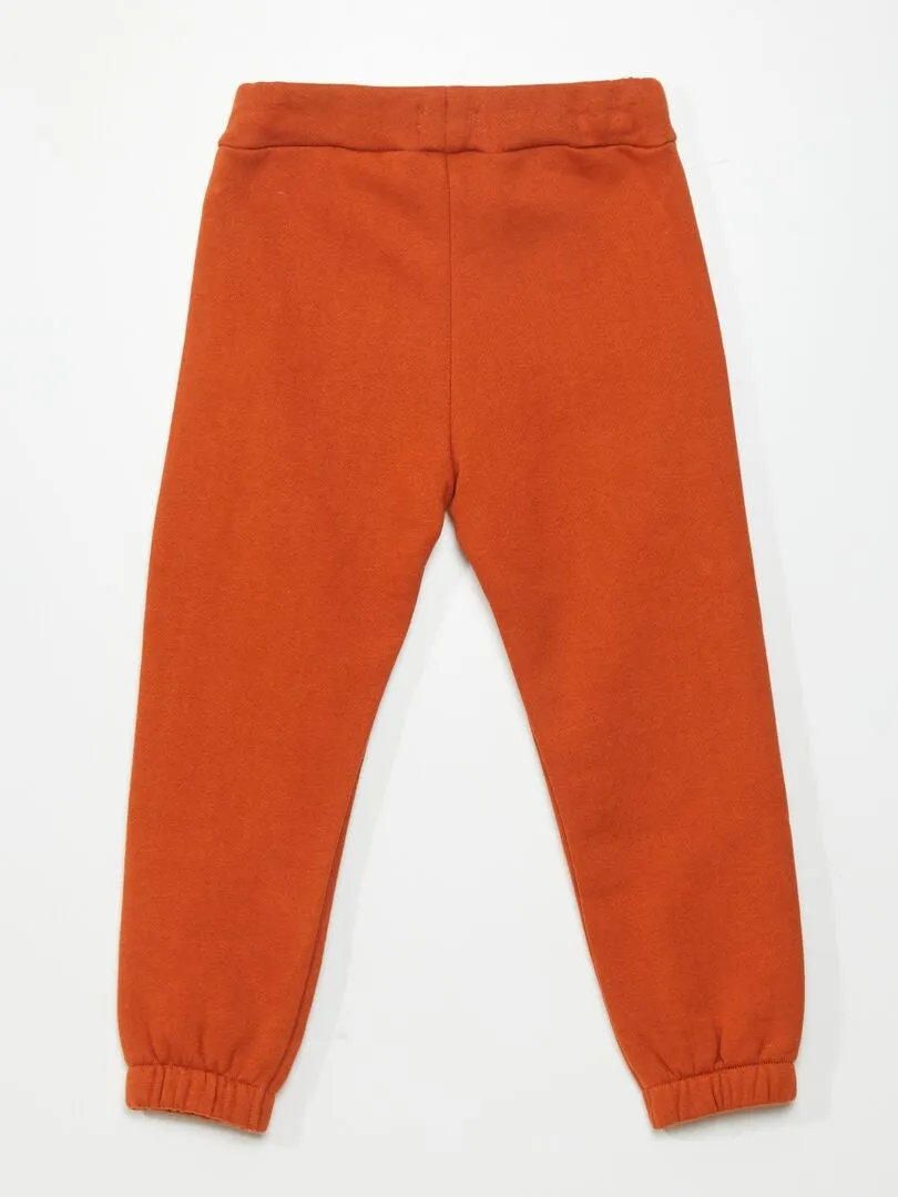 Pantalon de jogging en molleton - Terracotta