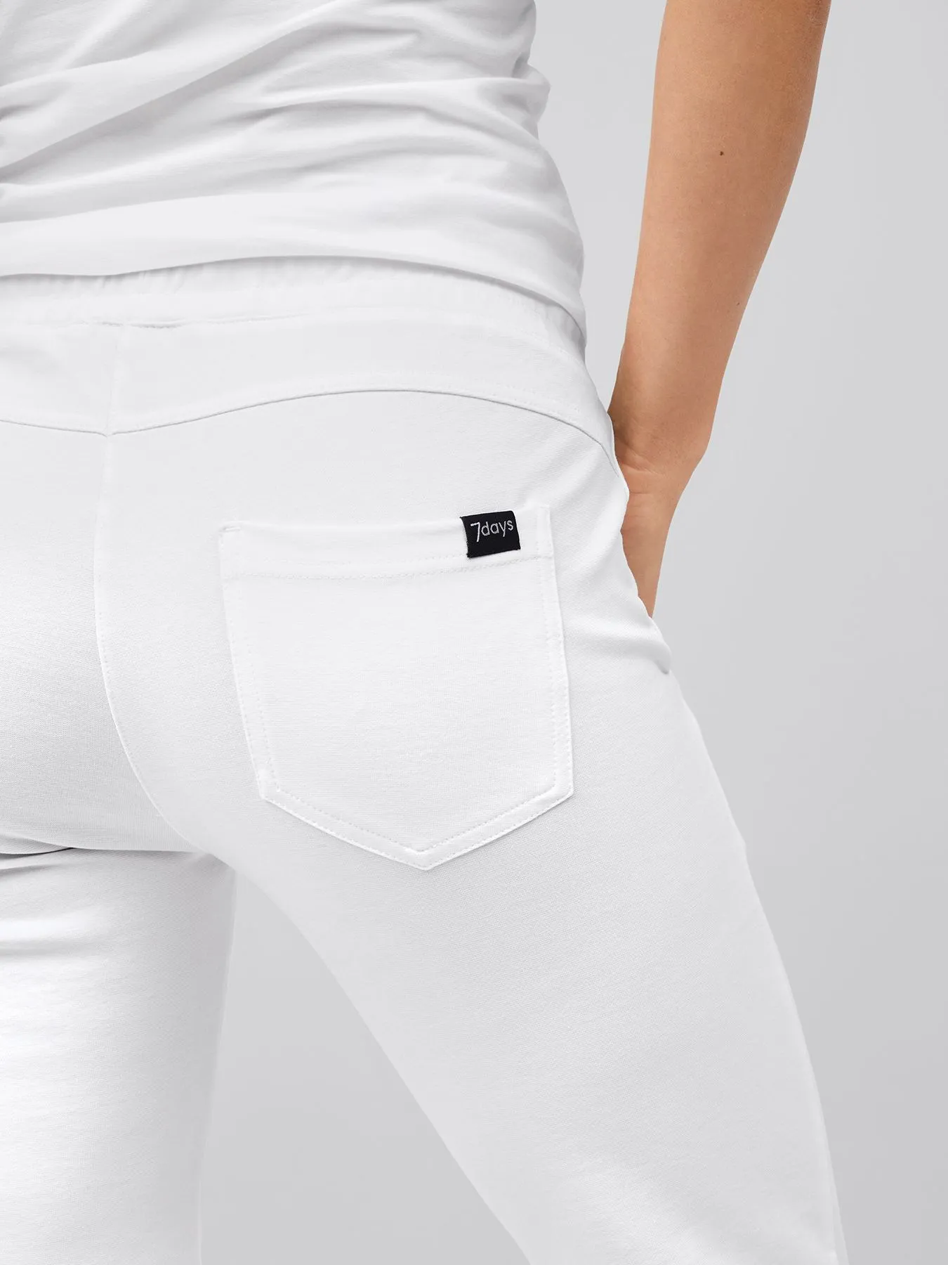 Pantalon décontracté en jersey opaque à maille interlock