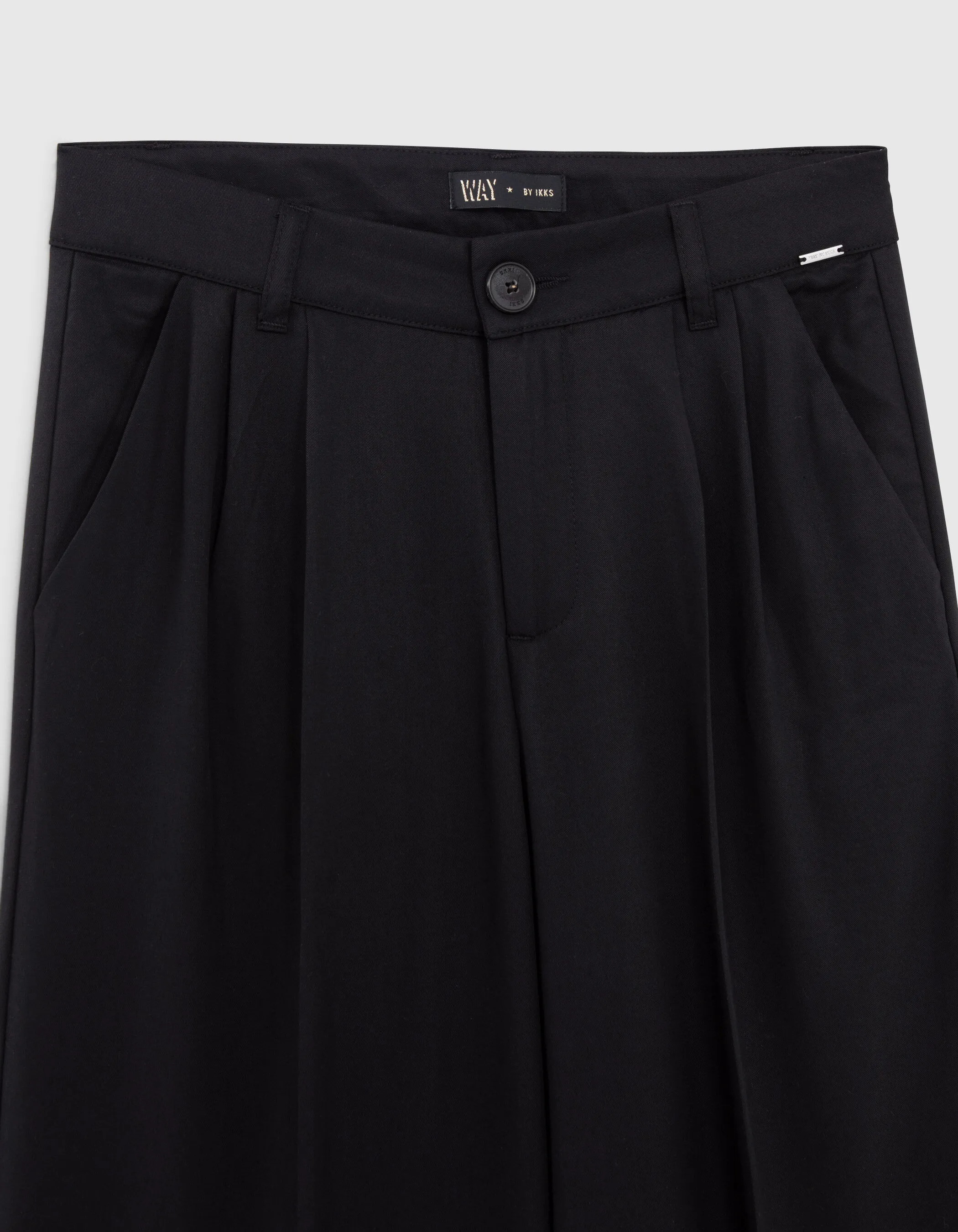 Pantalon large noir LYOCELL® à pinces fille