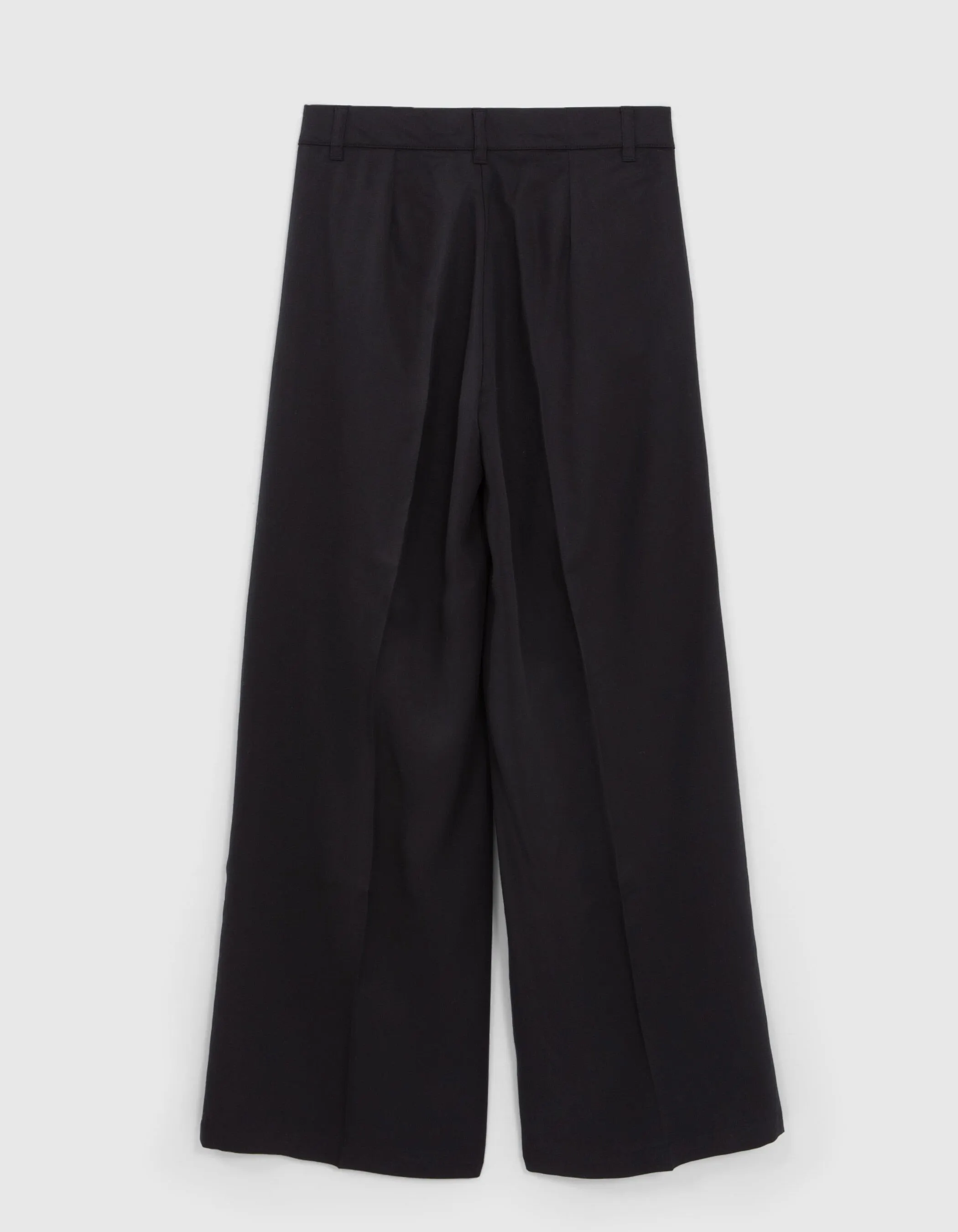 Pantalon large noir LYOCELL® à pinces fille