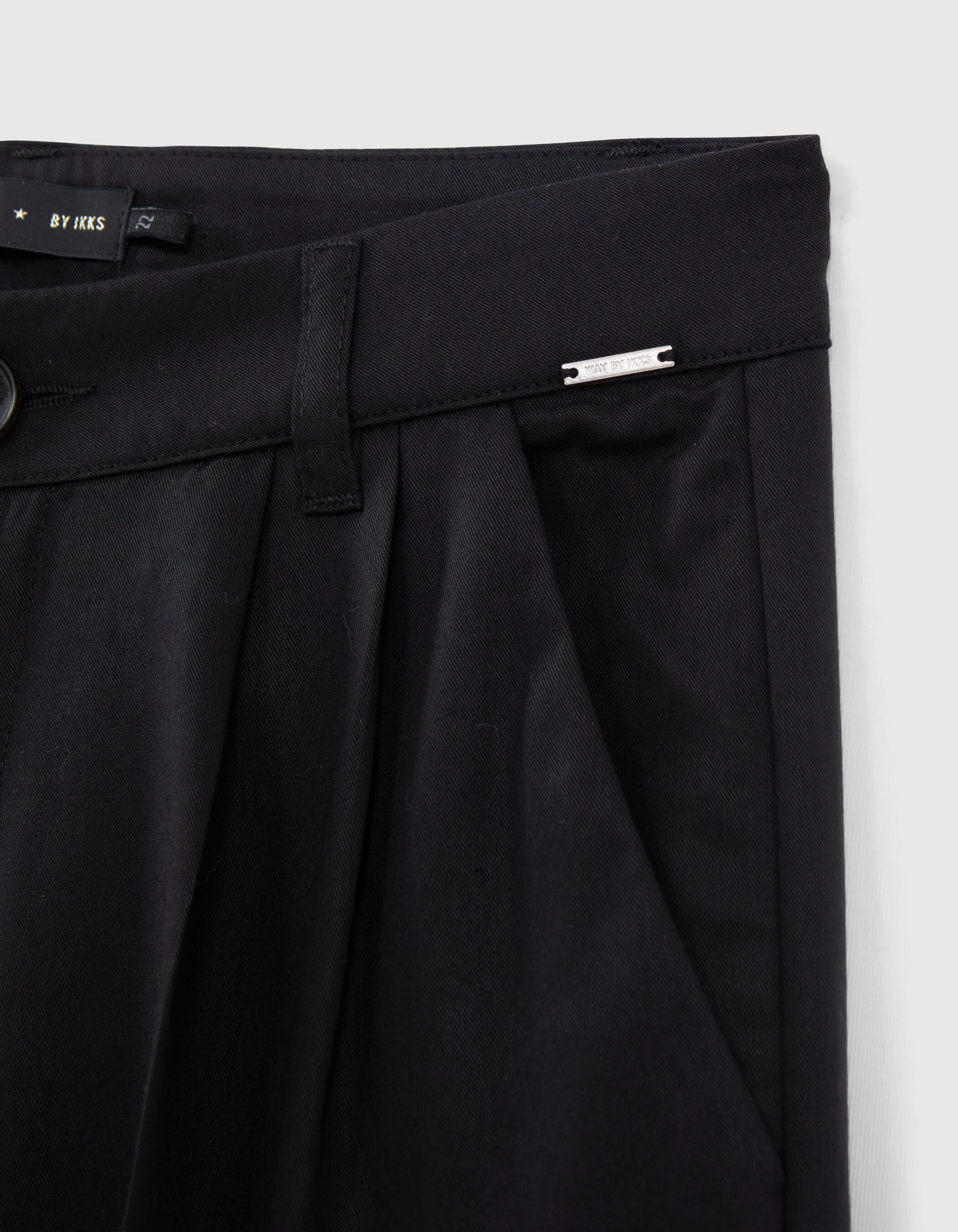 Pantalon large noir LYOCELL® à pinces fille