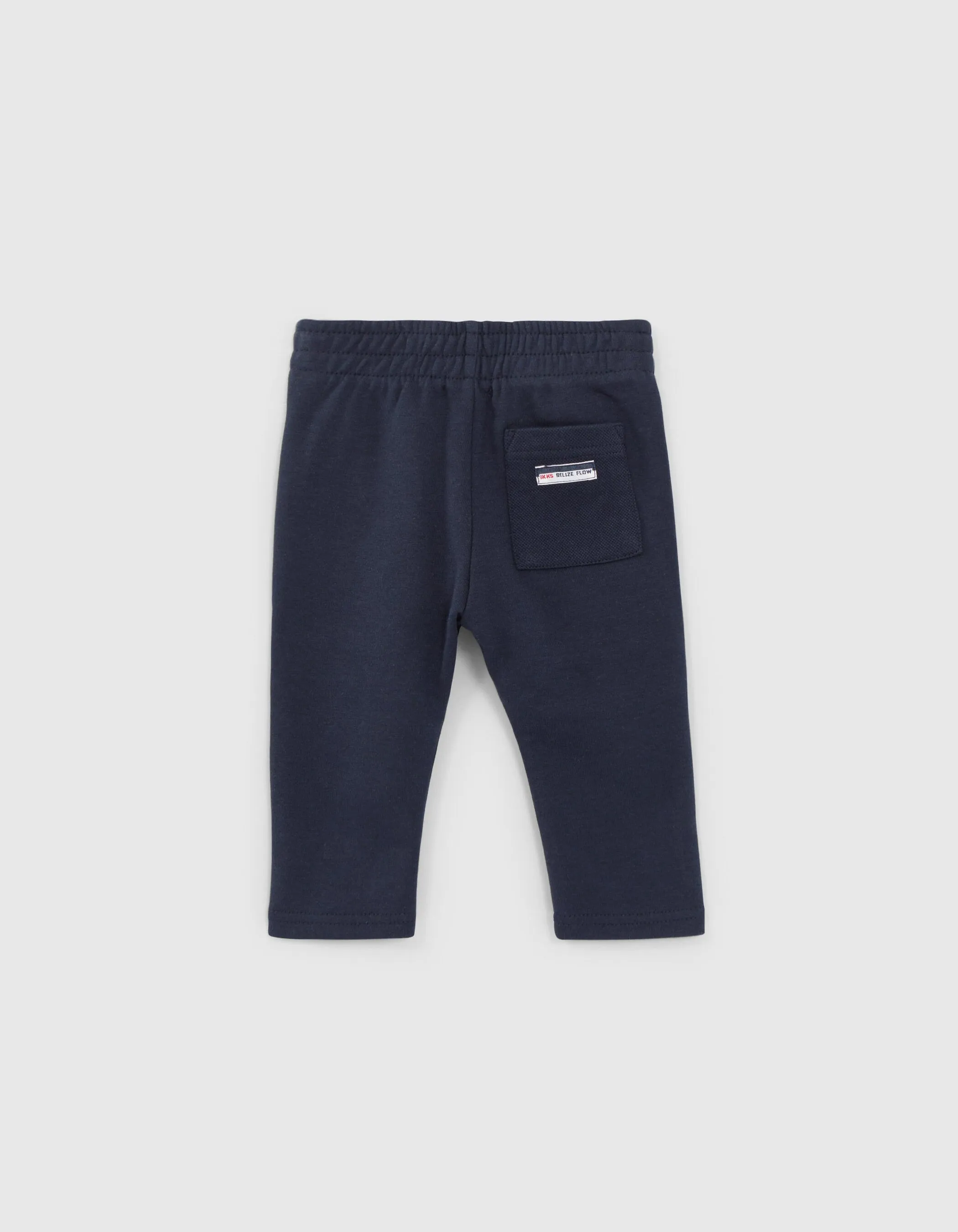 Pantalon marine maille découpes poches bébé garçon