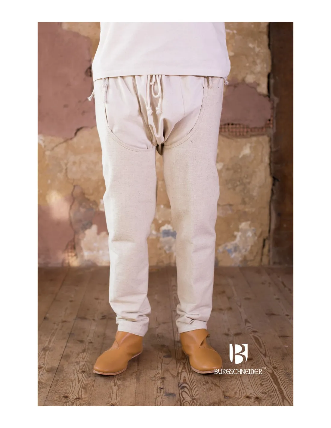 Pantalon médiéval Brandolf, crème ⚔️ Boutique Épées