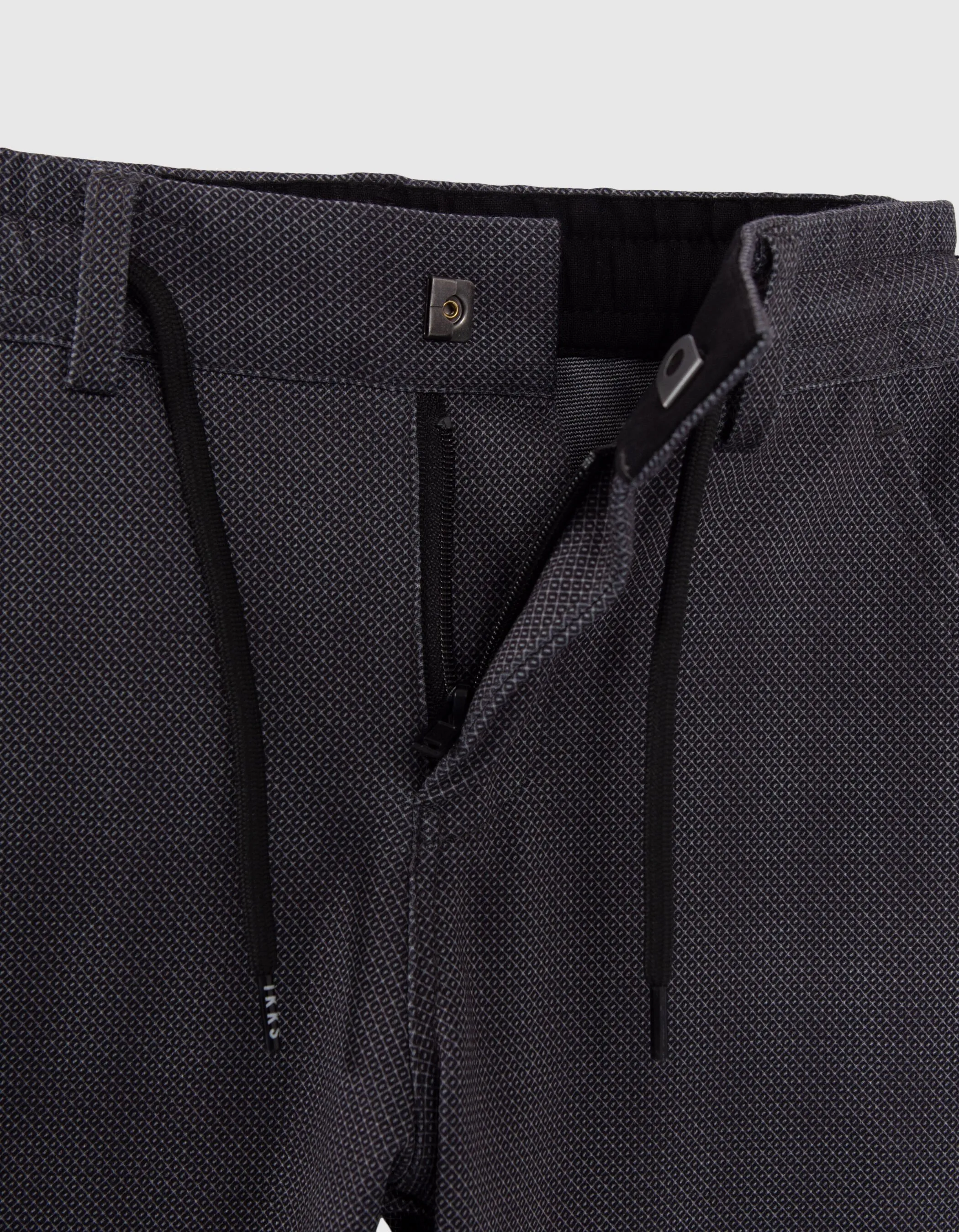 Pantalon noir maille motif minimaliste garçon