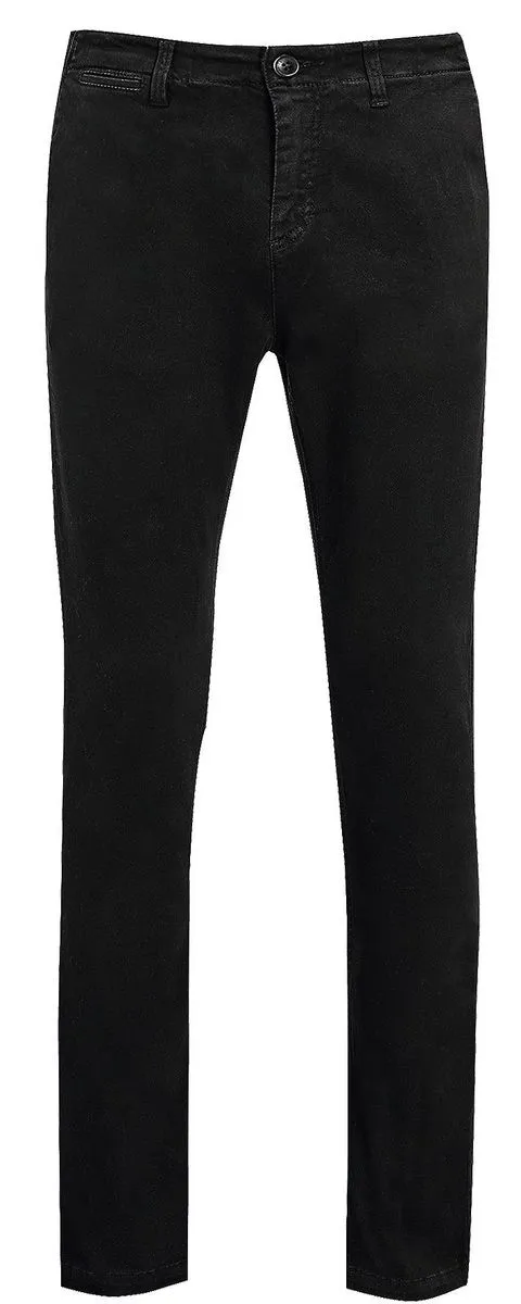 pantalon toile chino stretch homme - 01424 L33 - noir 