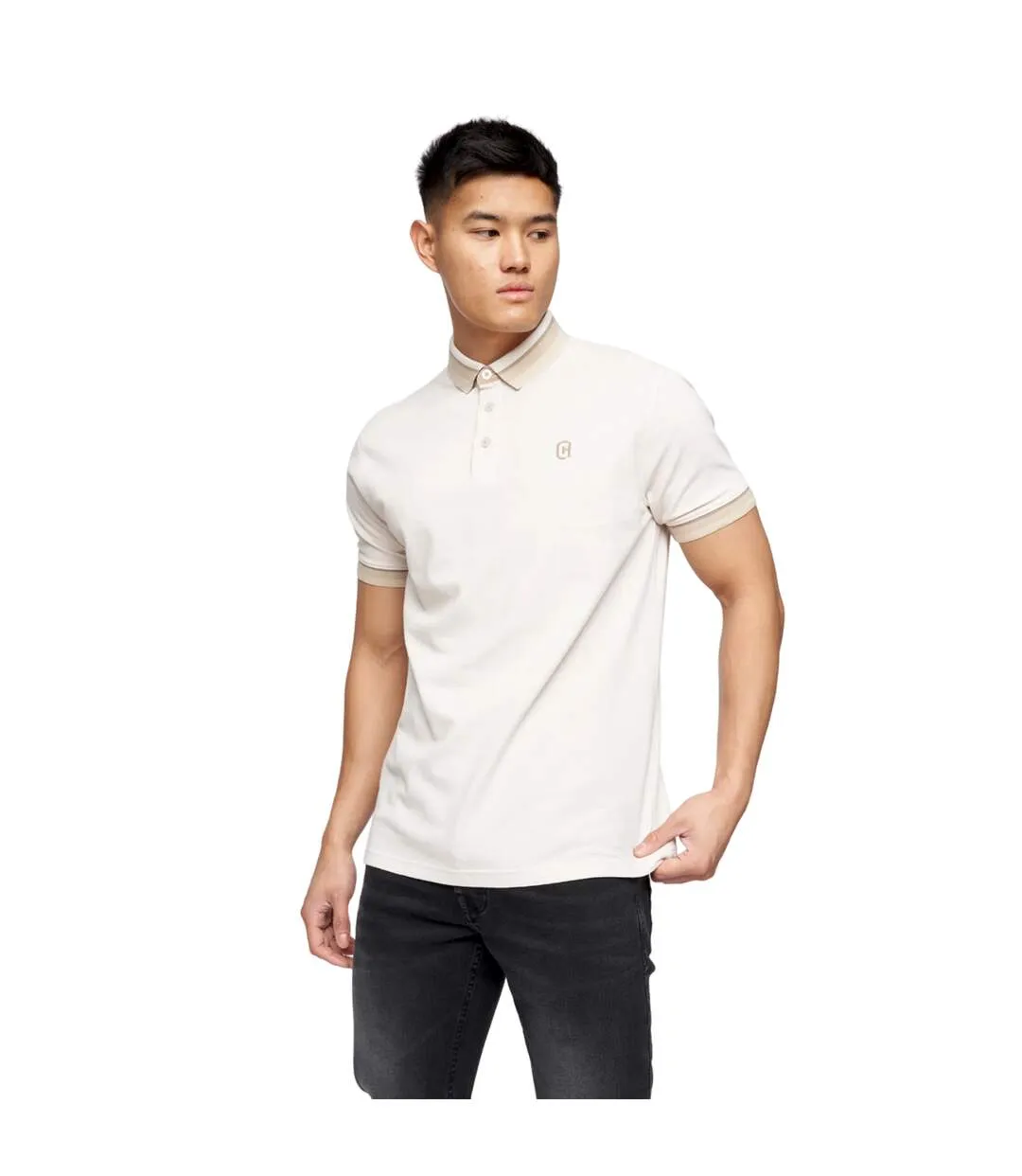 Polo cratmoore homme blanc Crosshatch