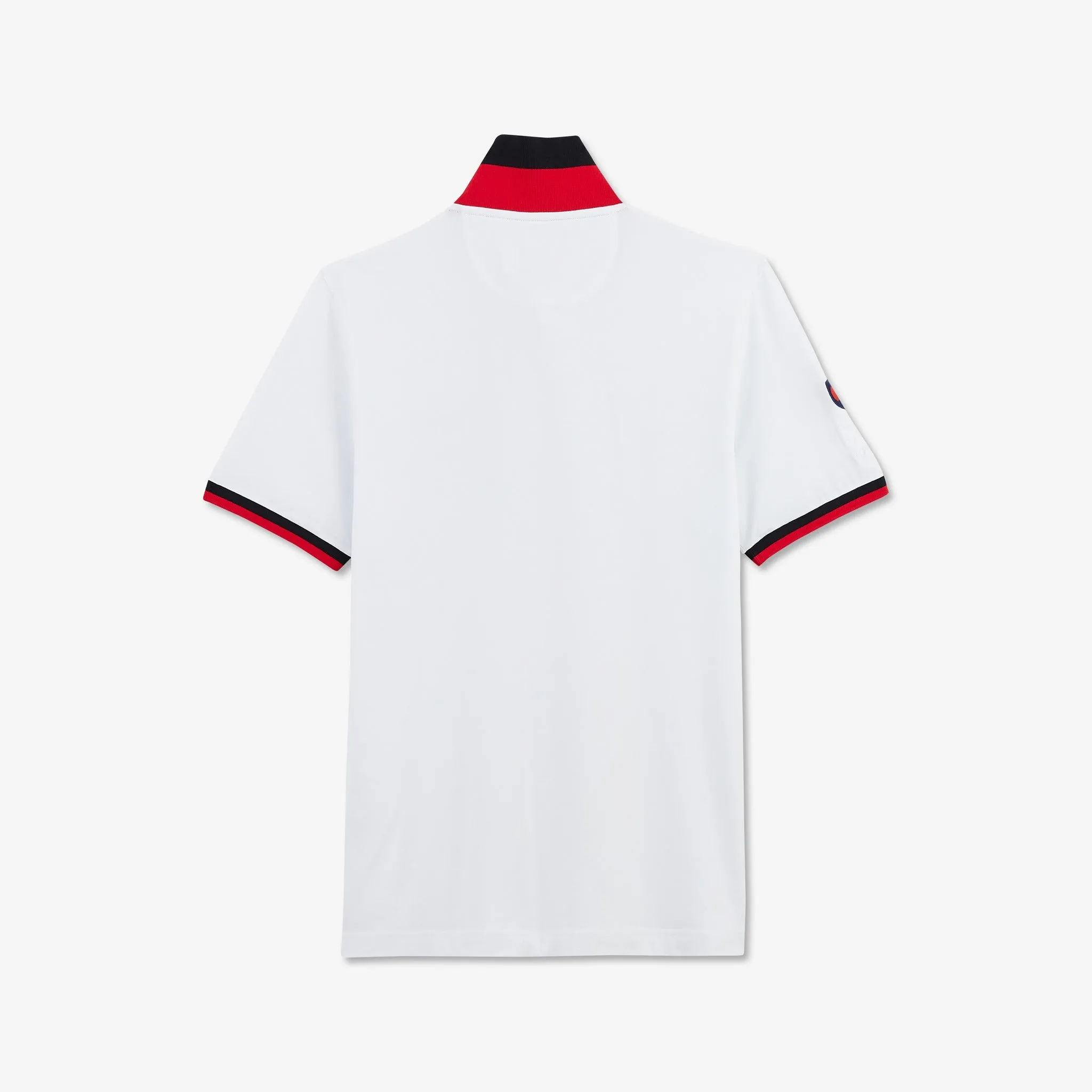 Polo FFR blanc en jersey de coton