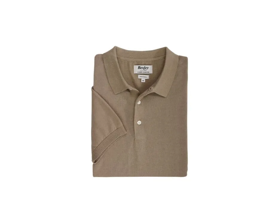 Polo homme Taupe Braiden