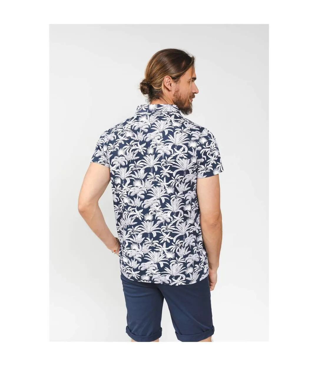 Polo imprimé tropical SPRITZ Navy