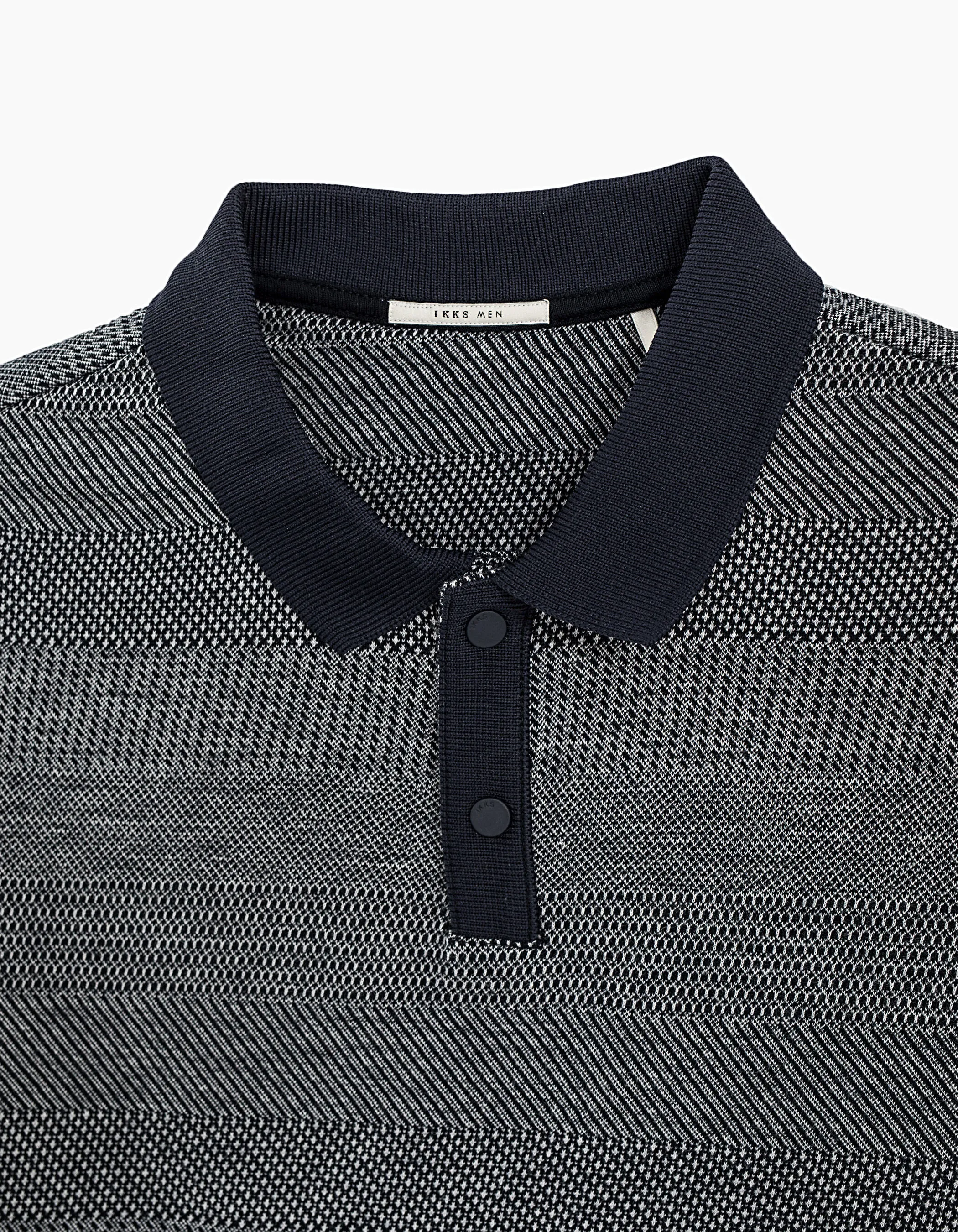 Polo jacquard homme