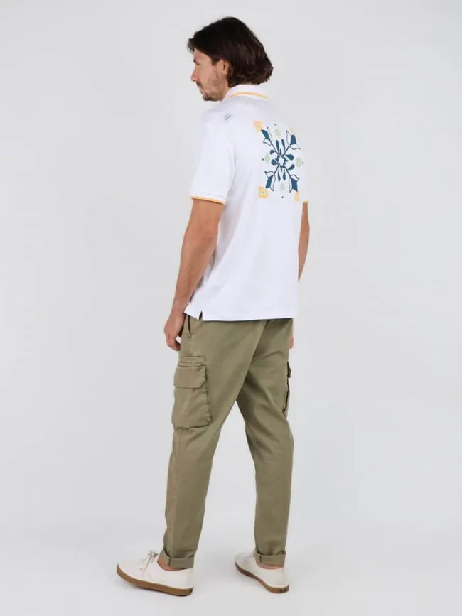 Polo manches courtes graphique nauri blanc homme - Oxbow | wimod