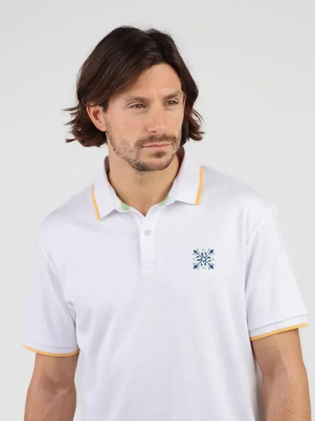 Polo manches courtes graphique nauri blanc homme - Oxbow | wimod