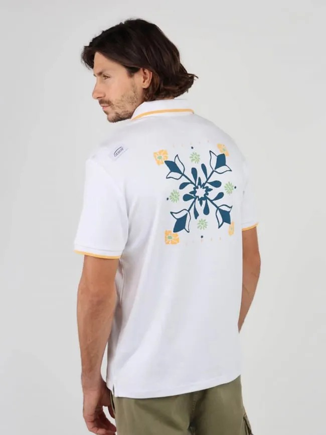 Polo manches courtes graphique nauri blanc homme - Oxbow | wimod