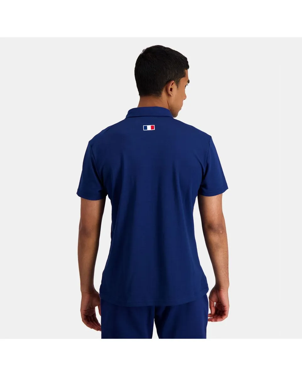 Polo manches courtes Homme FFR PRESENTATION POLO SS M Bleu