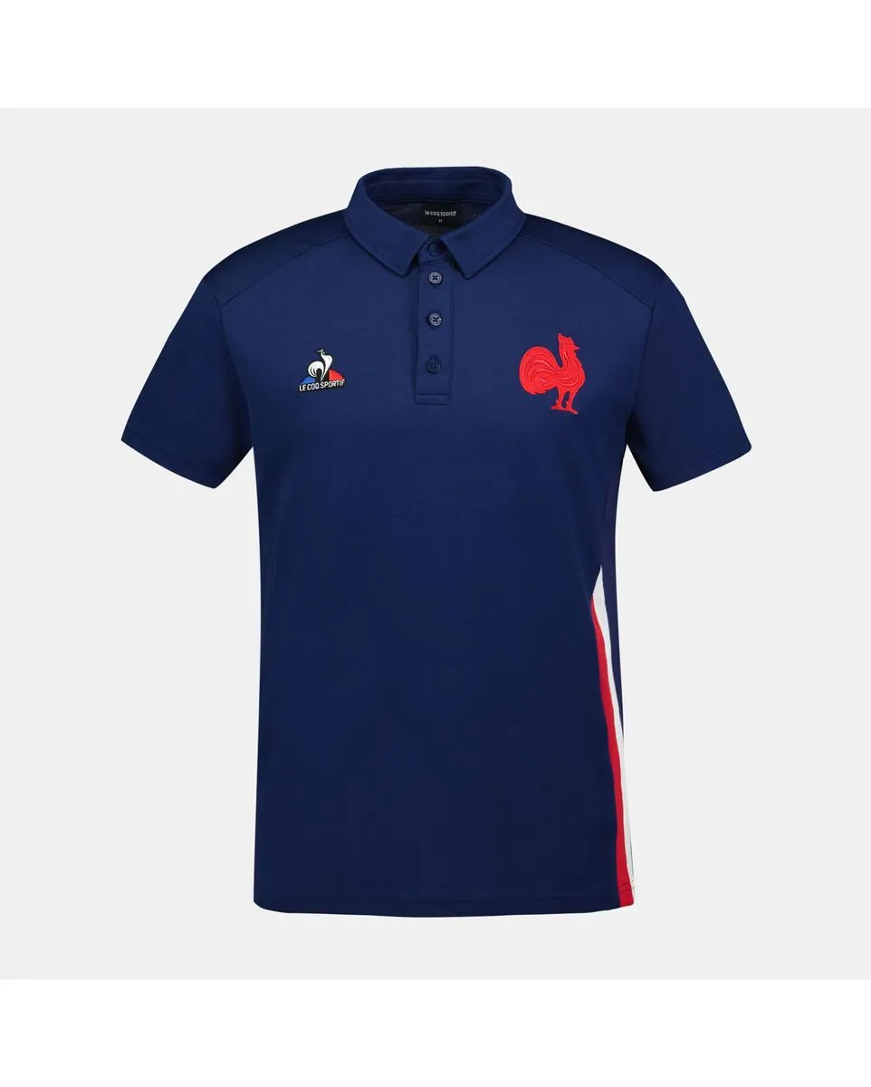 Polo manches courtes Homme FFR PRESENTATION POLO SS M Bleu