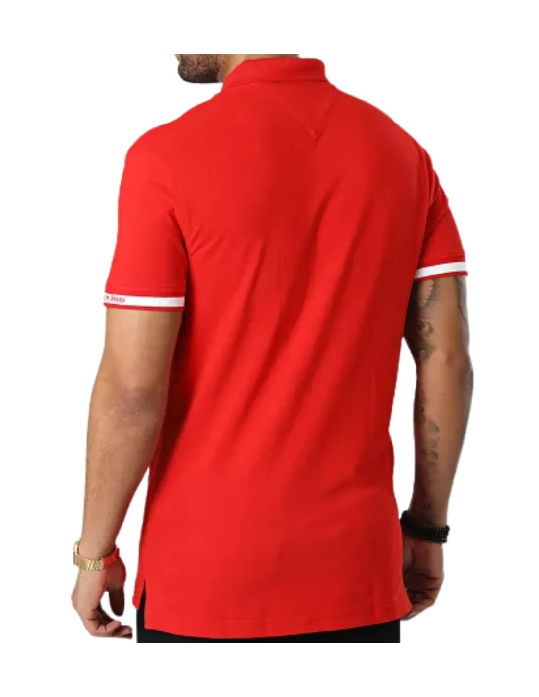 Polo manches courtes homme Tommy Jeans Ref 58746 XNL Rouge