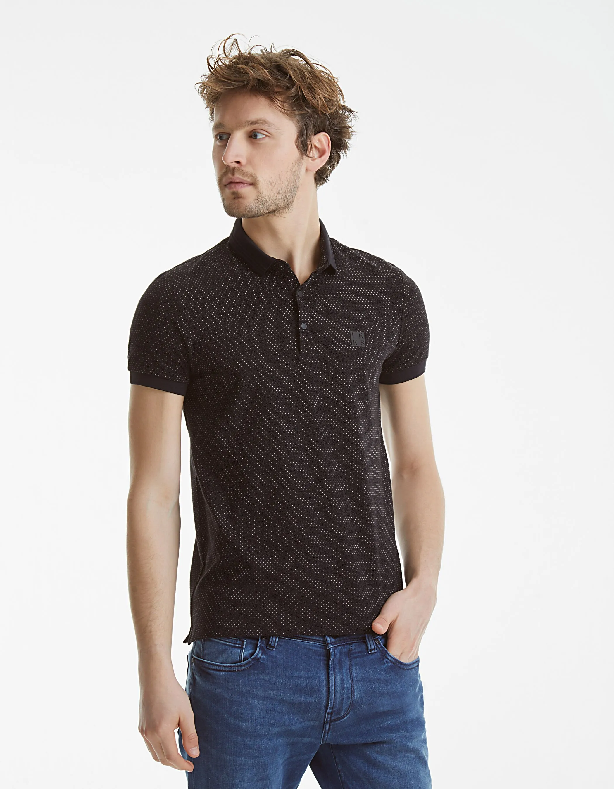 Polo pois homme