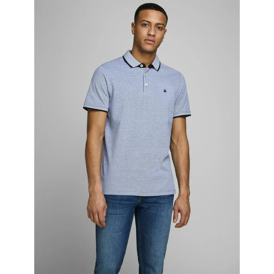 Polo Slim Fit Polo Manches courtes Bleu Marine en coton Thad | 3 Suisses