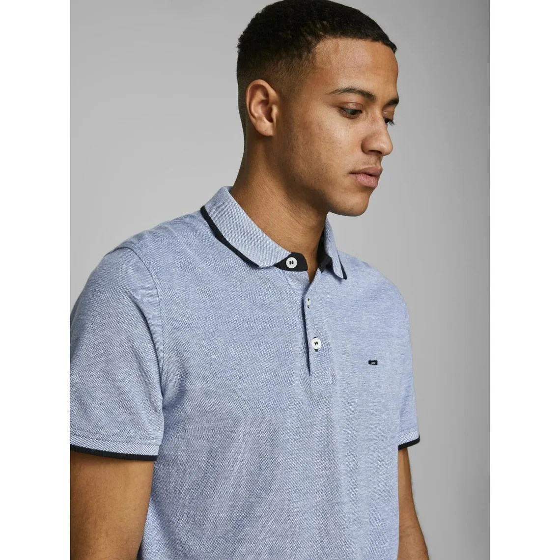 Polo Slim Fit Polo Manches courtes Bleu Marine en coton Thad | 3 Suisses