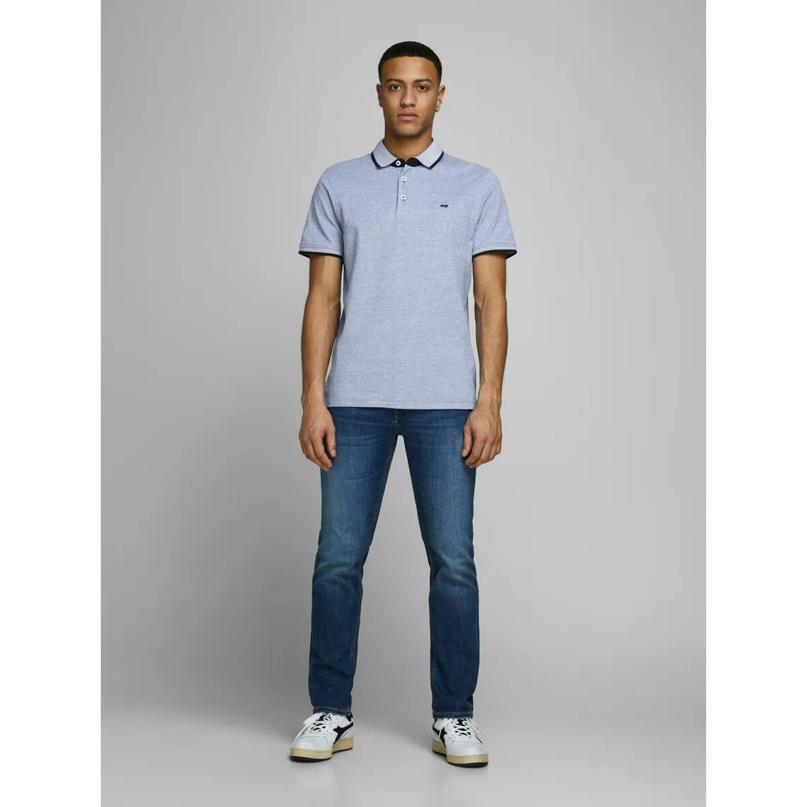 Polo Slim Fit Polo Manches courtes Bleu Marine en coton Thad | 3 Suisses