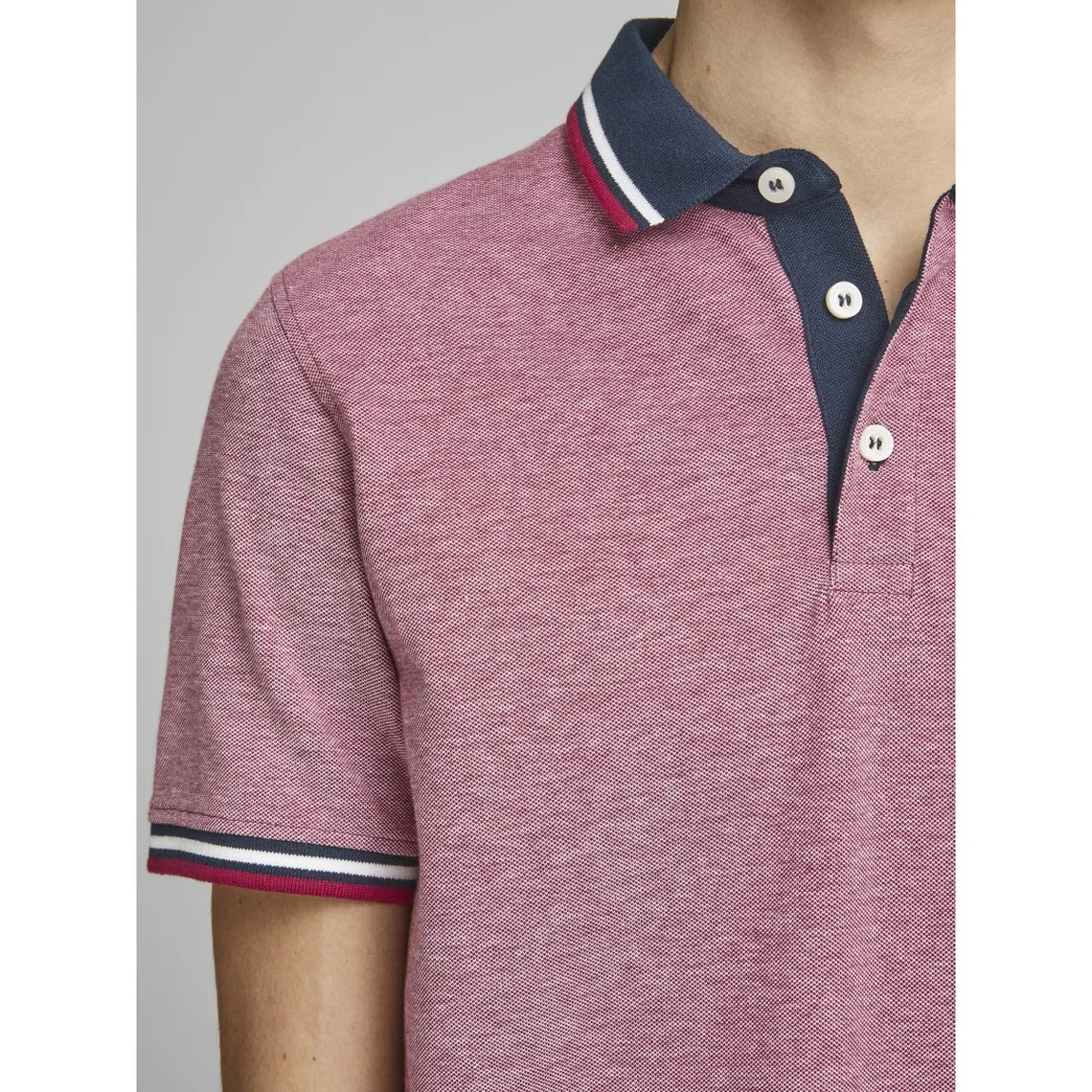 Polo Slim Fit Polo Manches courtes Rouge en coton Jude | 3 Suisses