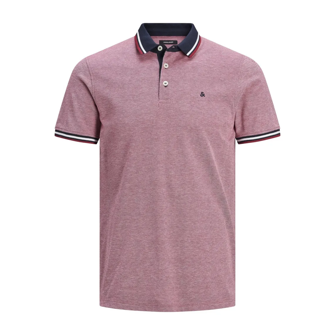 Polo Slim Fit Polo Manches courtes Rouge en coton Jude | 3 Suisses