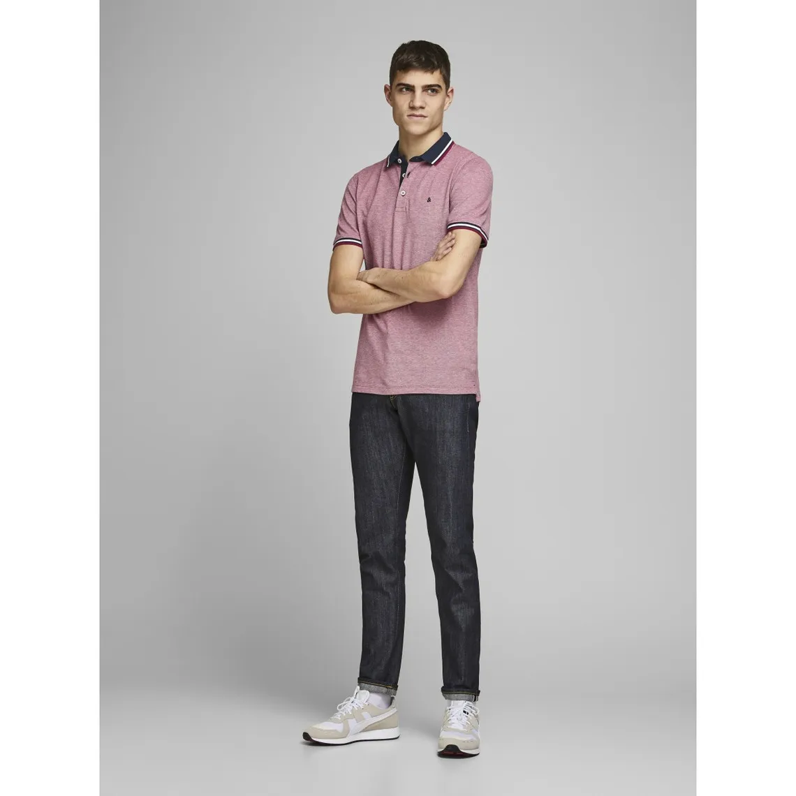 Polo Slim Fit Polo Manches courtes Rouge en coton Jude | 3 Suisses