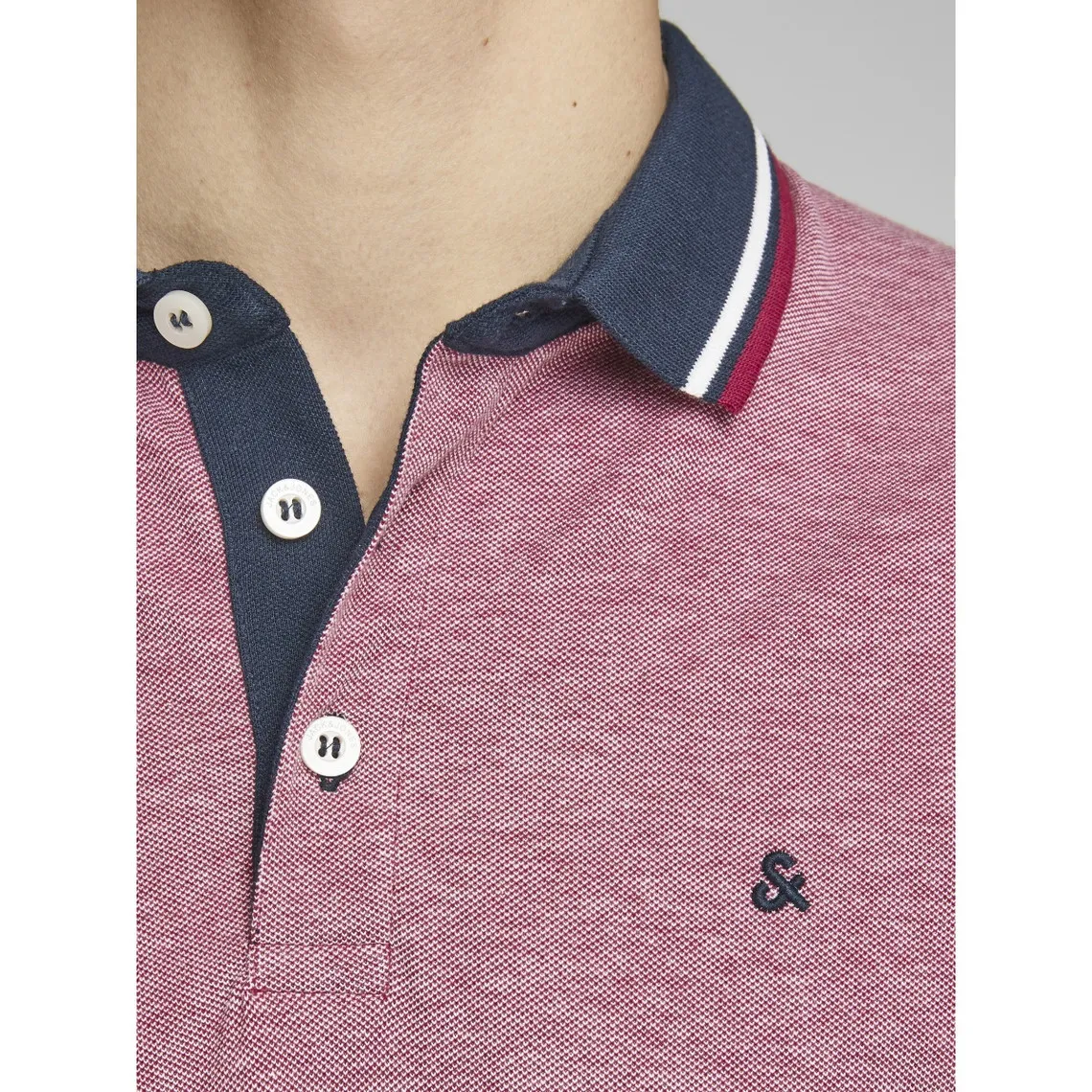 Polo Slim Fit Polo Manches courtes Rouge en coton Jude | 3 Suisses