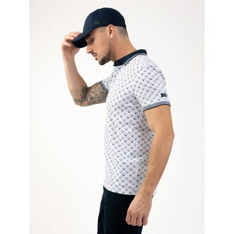 Polo stretch imprimés bulli blanc homme - Sun Valley | wimod